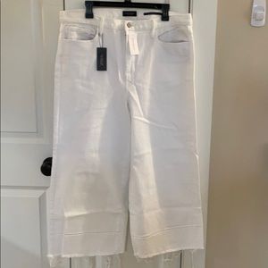 Banana Republic high rise wide leg cropped jeans